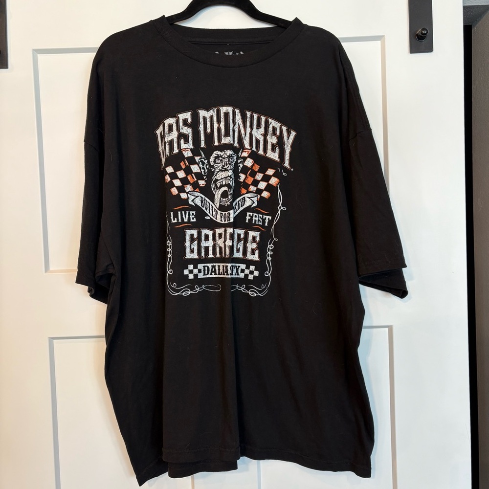 Gas Monkey Garage Black Graphic T-Shirt Mens